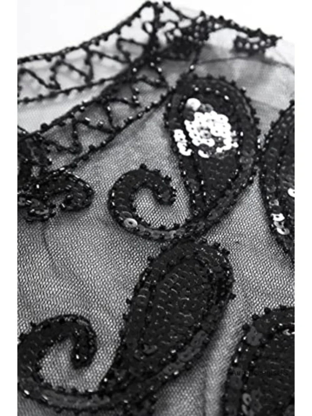 Sequin Beaded Evening Cape Shawl Wrap 1920s Flapper Gatsby Cover Up One Size